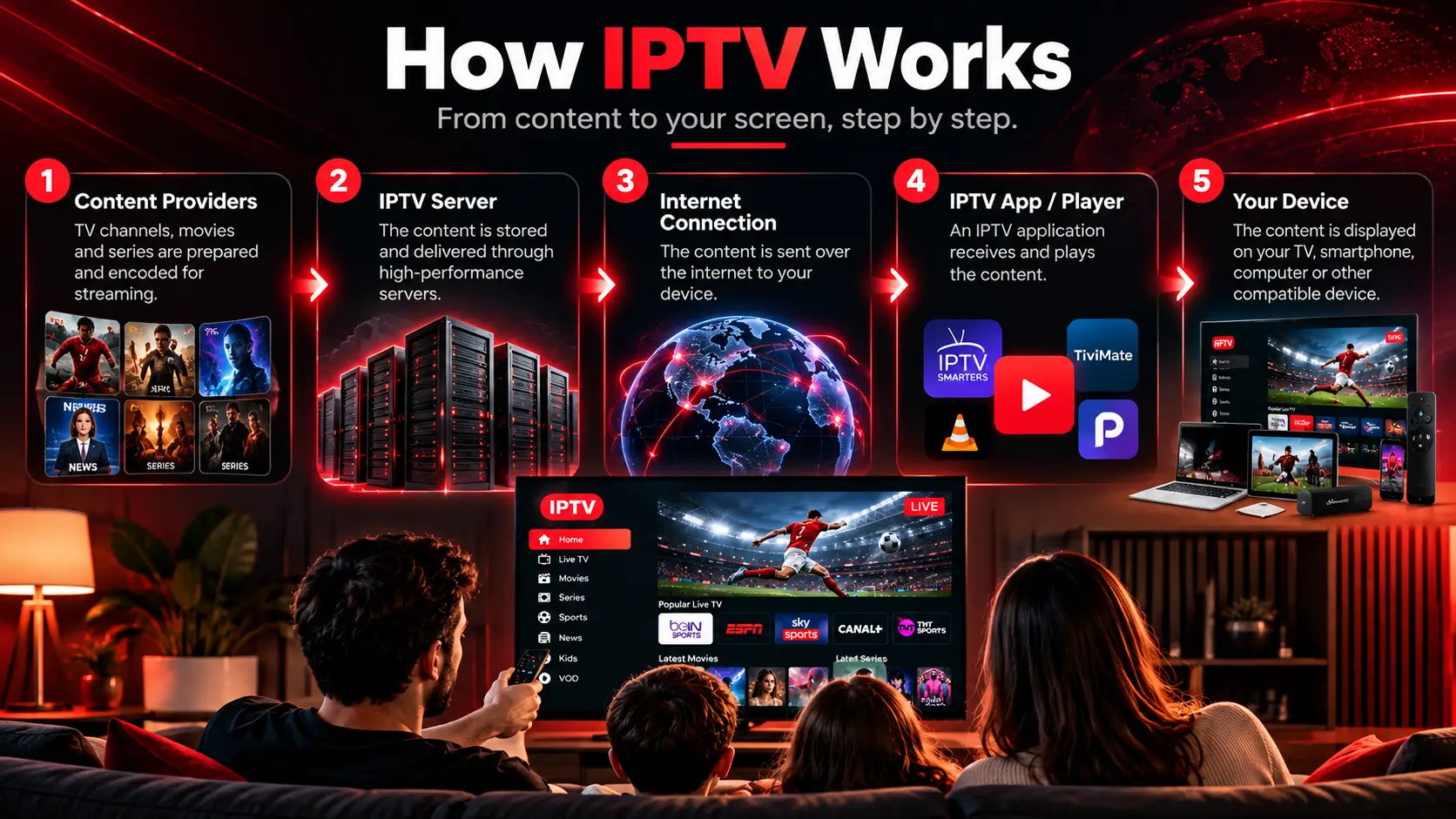 How IPTV works from server to streaming device